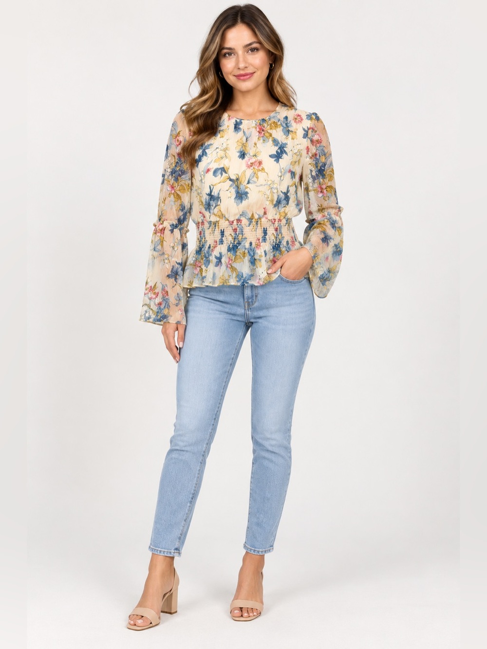 TUCKERNUCK SNOWBERRY FLIRAL LIKY OF THE VALLEY JENNIE BLOUSE SIZE SMALL FEMININE